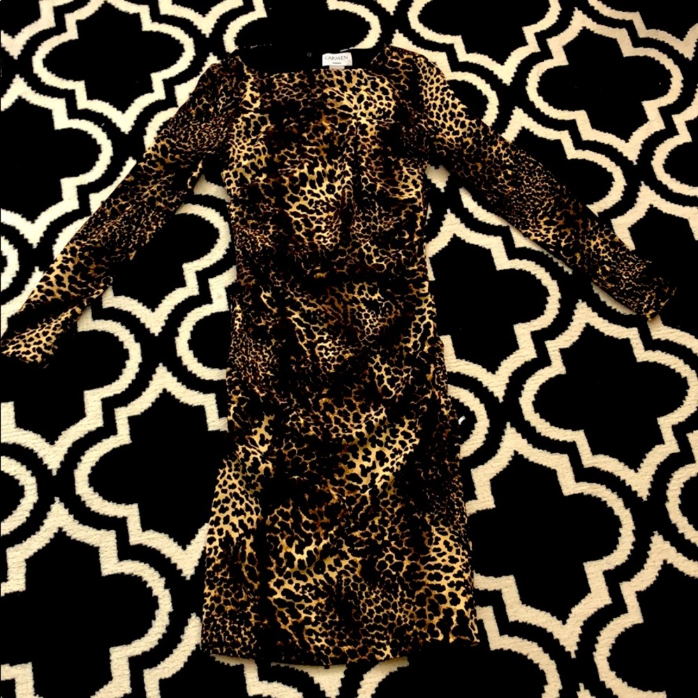 Carmen Marc Volvo leopard print dress